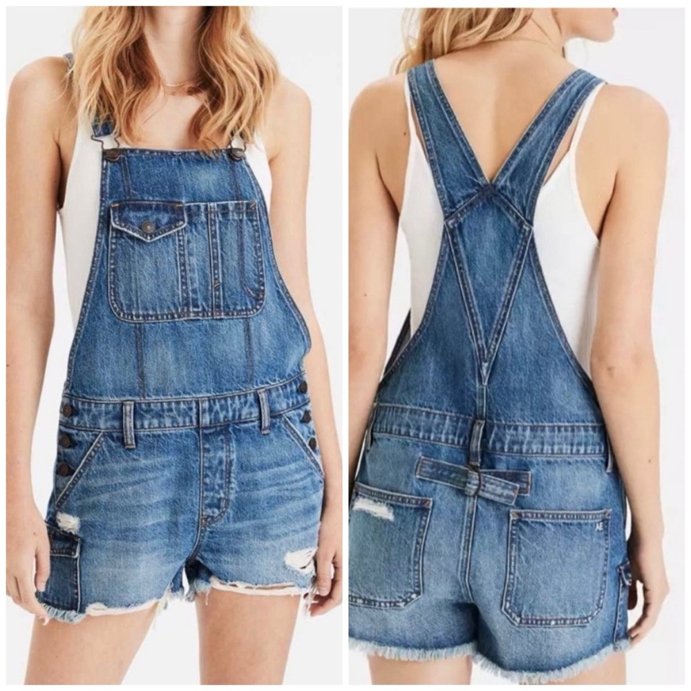 EUC American Eagle Tomgirl Shortalls. Size Medium.